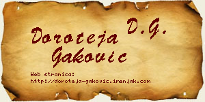 Doroteja Gaković vizit kartica